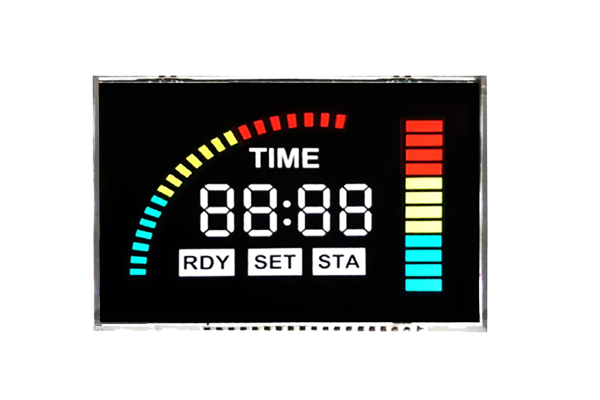 El ángulo de vista diferente de la pantalla LCD de segmento