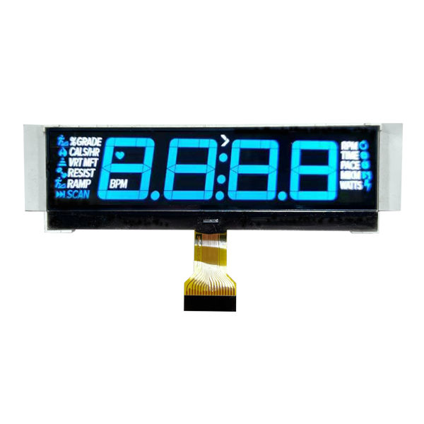 Pantalla LCD monocromática negativa para visualización de 7 segmentos